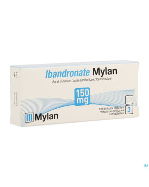 Ibandronate mylan 150 mg comp pell  3 x 150 mg