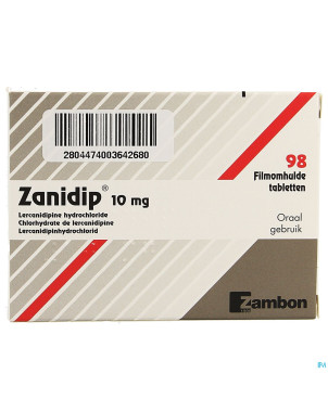 Zanidip pi pharma comp 98 x 10 mg pip