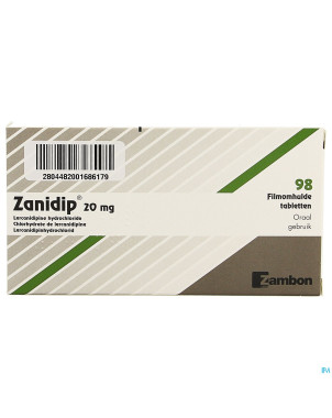 Zanidip pi pharma comp 98 x 20 mg pip