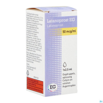 Latanoprost eg 50 mcg collyre sol 1 fl x 2,5 ml