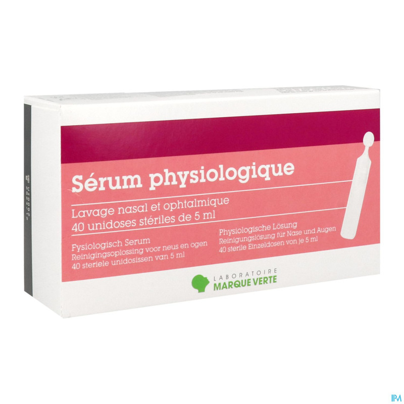 Marque v serum physiologique unidoses 40x5ml