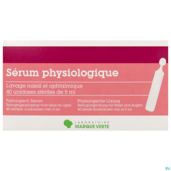 Marque v serum physiologique unidoses 40x5ml