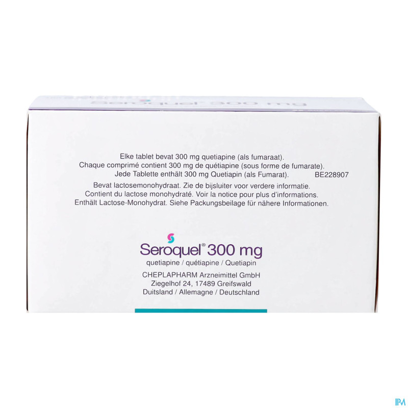Seroquel 300 comp 100 x 300 mg