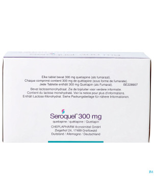 Seroquel 300 comp 100 x 300 mg