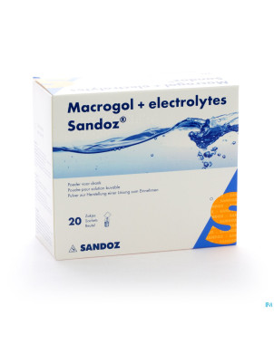 Macrogol + electr sandoz pulv gout citron 20x13,7g