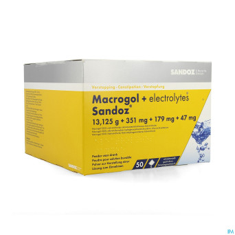 Macrogol + electr sandoz pulv gout citron 50x13,7g