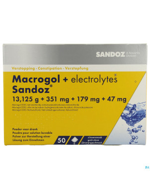 Macrogol + electr sandoz pulv gout citron 50x13,7g