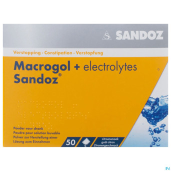 Macrogol + electr sandoz pulv gout citron 50x13,7g