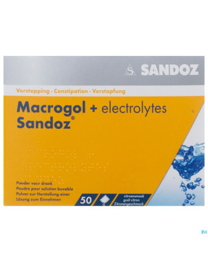 Macrogol + electr sandoz pulv gout citron 50x13,7g