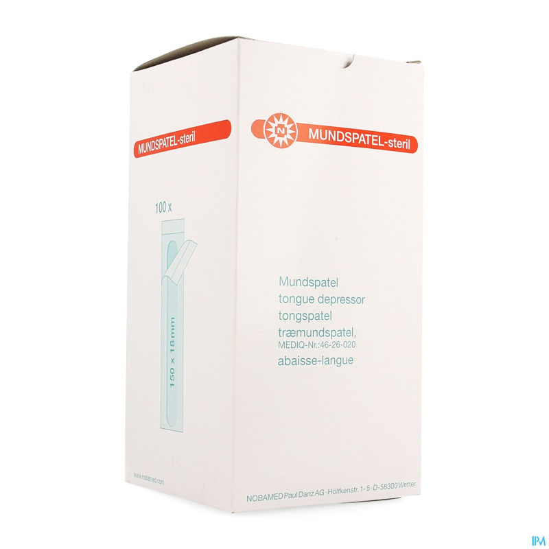 Noba abaisse-langue bois ster    100 5150122