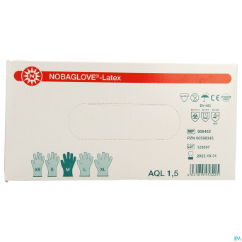 Noba gants latex sans poudre  m 100 5700650