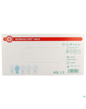 Noba gants nitril s/latex bleu  s 100 5701019
