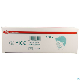 Noba masque chirurg. 2 couches elast   100 6000234