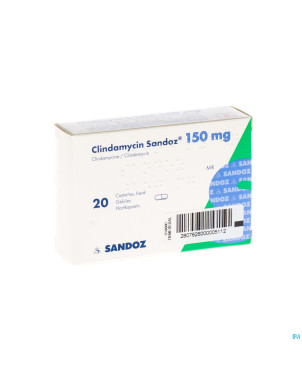 Clindamycine sandoz caps dur 20 x 150 mg