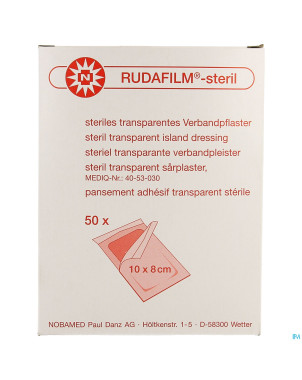 Noba rudafilm sterile transp  10cmx 8cm 50 9280322