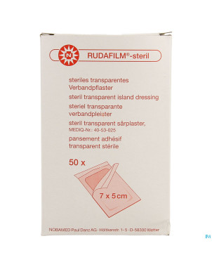 Noba rudafilm sterile transp   7cmx 5cm 50 9280321