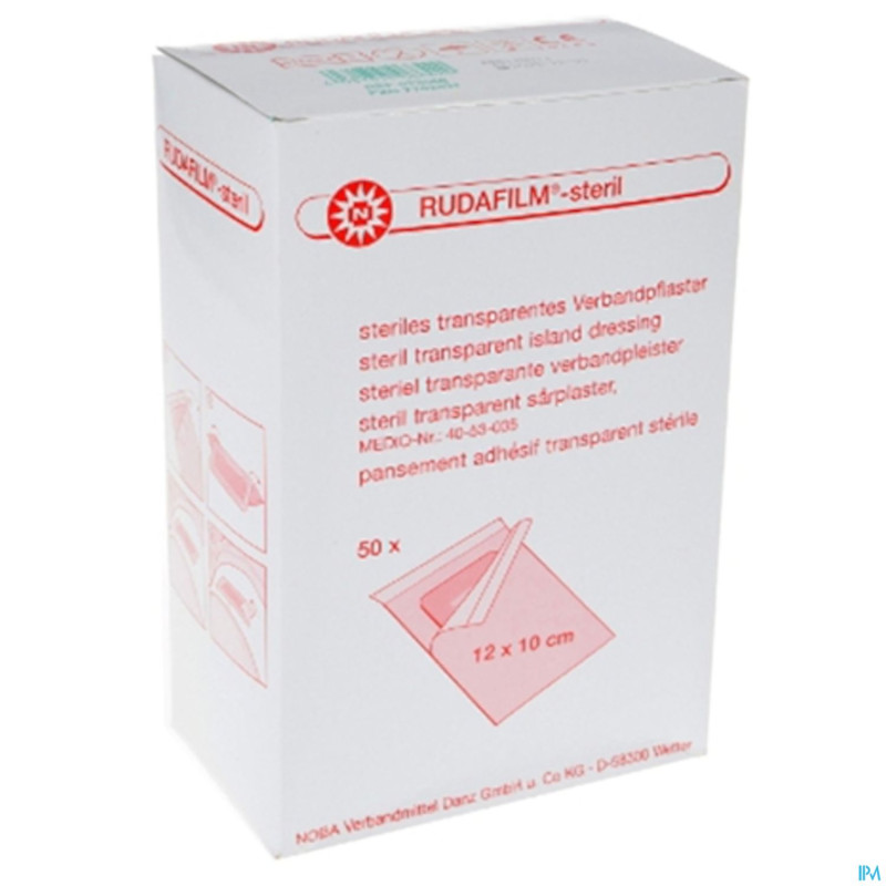 Noba rudafilm sterile transp  12cmx10cm 50 9280323