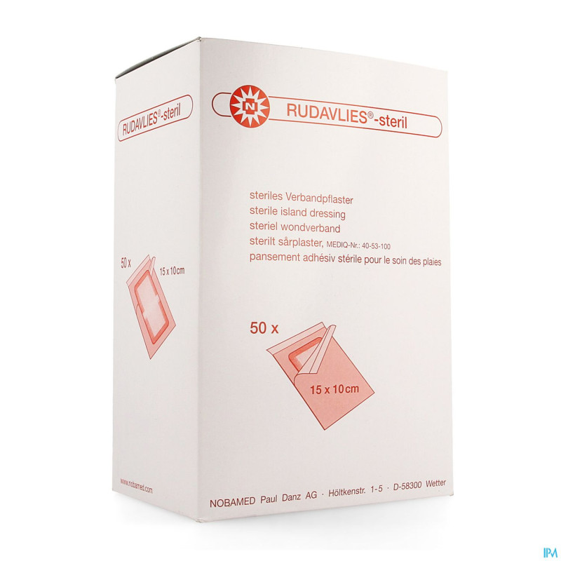 Noba rudavlies pans sterile   10cmx10cm 50 9280456