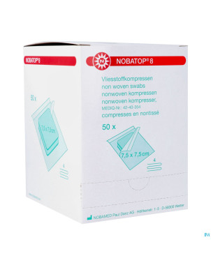 Nobatop 8 n/woven ster/2   7,5cmx 7,5cm 60 9300109