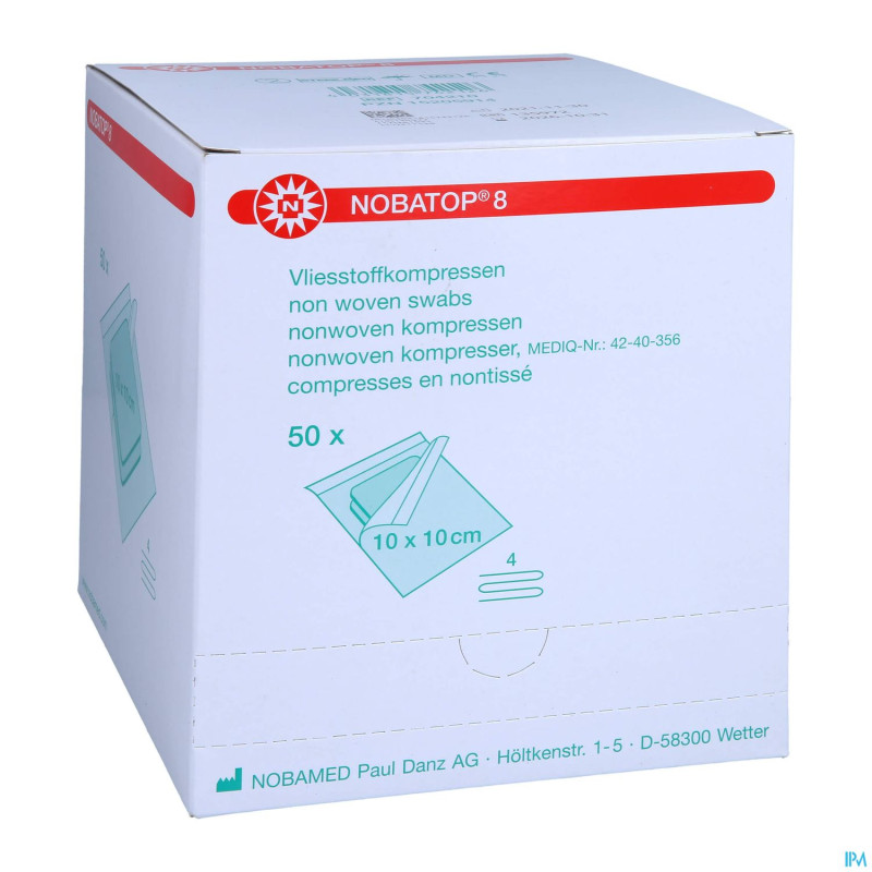 Nobatop 8 n/woven ster/2  10,0cmx10,0cm 60 9300110