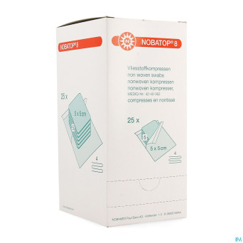 Nobatop 8 n/woven ster/5   5,0cmx 5,0cm 25 9300111