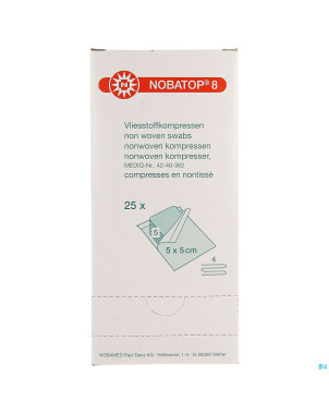 Nobatop 8 n/woven ster/5   5,0cmx 5,0cm 25 9300111