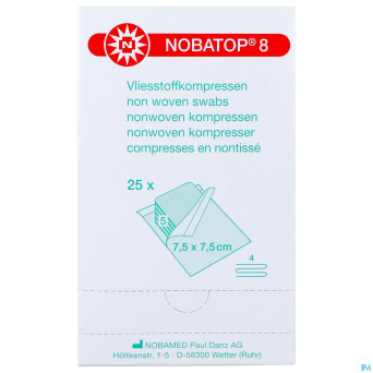 Nobatop 8 n/woven ster/5   7,5cmx 7,5cm 25 9300112