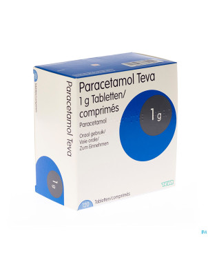 Paracetamol teva 1 g comp 120 x 1 g blister