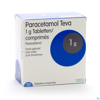 Paracetamol teva 1 g comp 120 x 1 g blister