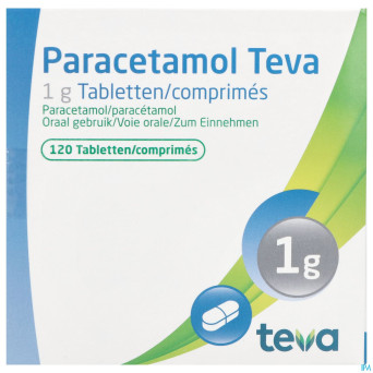 Paracetamol teva 1 g comp 120 x 1 g blister