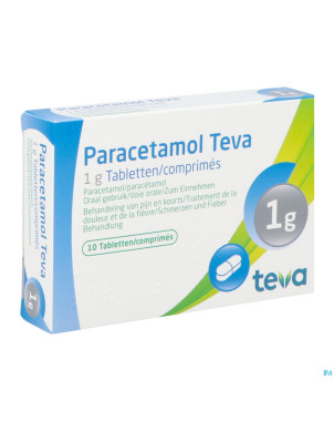 Paracetamol teva 1 g comp  10 x 1 g blister