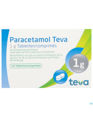 Paracetamol teva 1 g comp  10 x 1 g blister