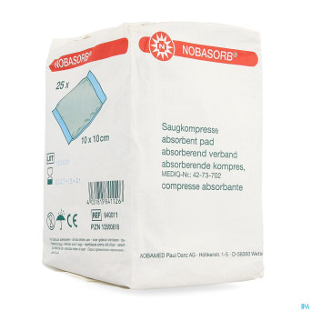 Noba cp absorbant n/ster    10cmx10cm 25 9340920