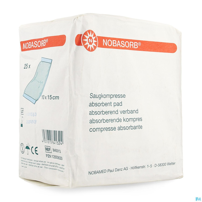 Noba cp absorbant n/ster    10cmx15cm 25 9340922