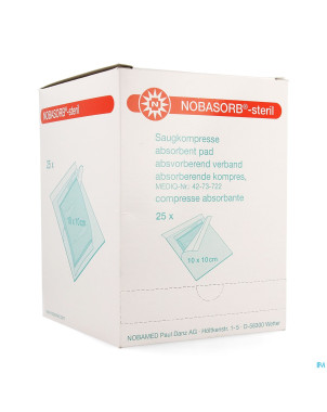Noba cp absorbant sterile    10cmx10cm 25 9350960