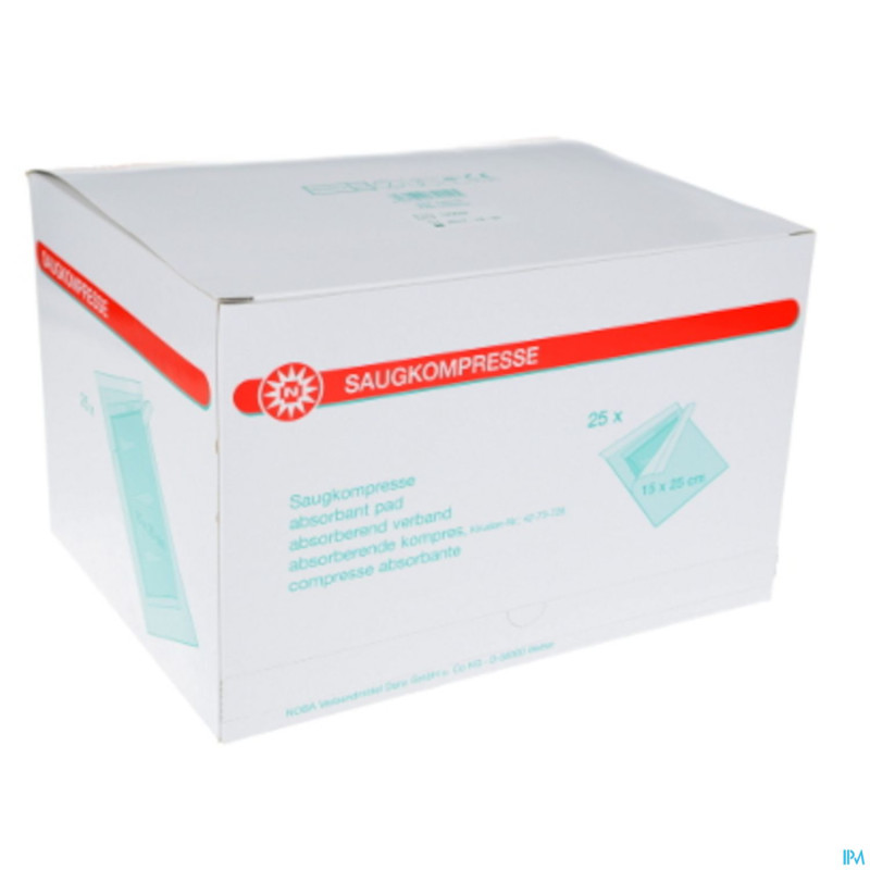 Noba cp absorbant sterile    15cmx25cm 25 9350964