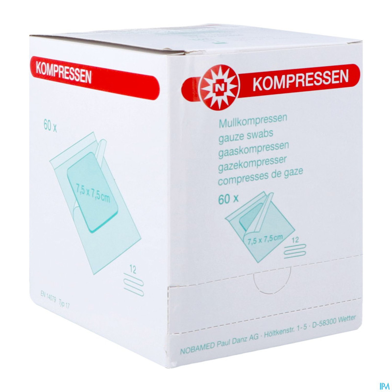 Noba cp sterile 12pl    7,5cmx 7,5cm 60 9320191