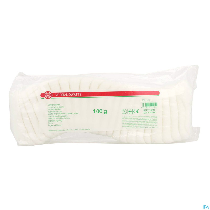 Noba ouate hydrophile zigzag   100g 9600006