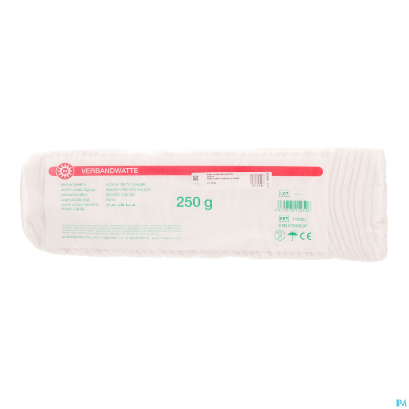 Noba ouate hydrophile zigzag   250g 9600021