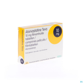 Atorvastatine teva 10 mg comp pell  30 x 10 mg