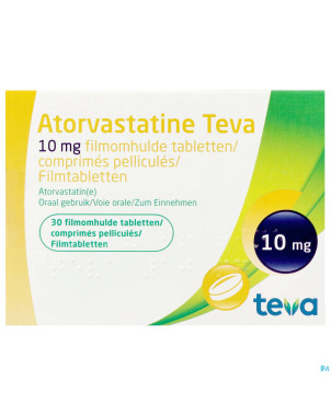 Atorvastatine teva 10 mg comp pell  30 x 10 mg