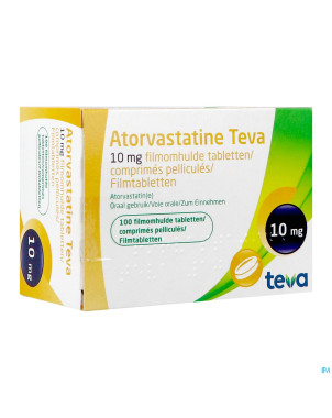 Atorvastatine teva 10mg comp pell 100 blister
