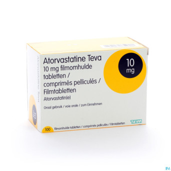 Atorvastatine teva 10mg comp pell 100 blister