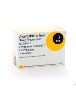 Atorvastatine teva 10mg comp pell 100 blister