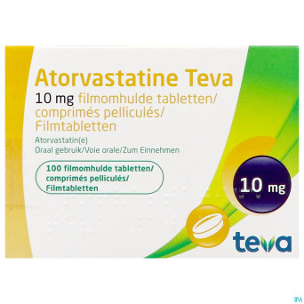 Atorvastatine teva 10mg comp pell 100 blister