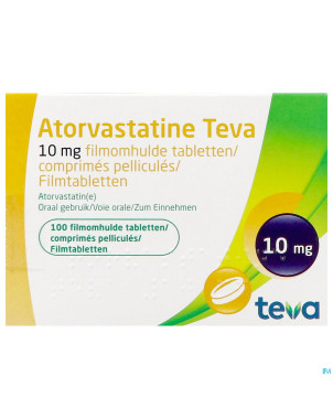 Atorvastatine teva 10mg comp pell 100 blister