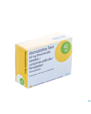 Atorvastatine teva 40 mg comp pell  30 x 40 mg