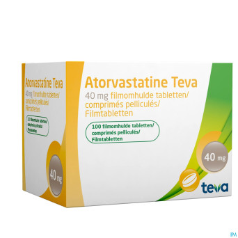 Atorvastatine teva 40mg comp pell 100 blister