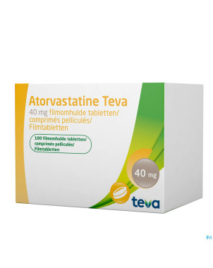 Atorvastatine teva 40mg comp pell 100 blister