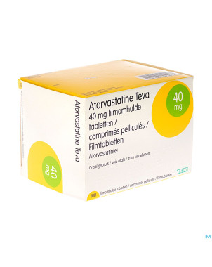 Atorvastatine teva 40mg comp pell 100 blister